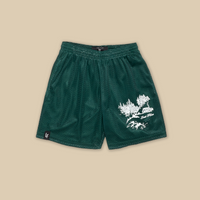 Cabin Scene Basic Shorts - Green
