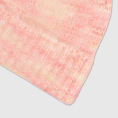 Pink/White Mohair Beanie