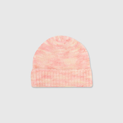 Pink/White Mohair Beanie
