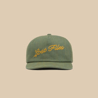 Olive Denim Chain Stitch Hat