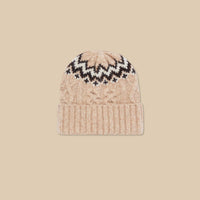 Oversized Fair Isle Wool Beanie