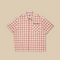 Orange Plaid Button Up Shirt