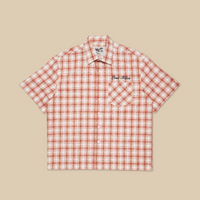 Orange Plaid Button Up Shirt