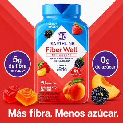 Gomitas de Fibra Sin Azúcar Earthline — 5g de Fibra — 90 Gomitas